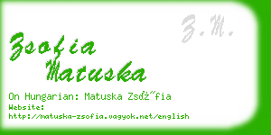 zsofia matuska business card